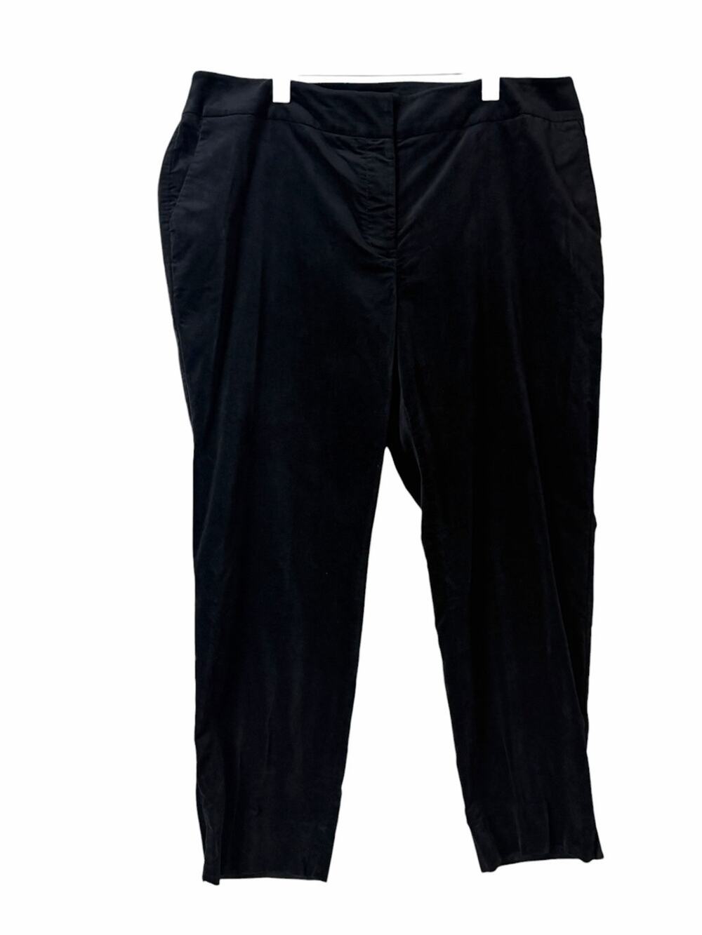 Talbots Velvet Hampshire Ankle Pants Women’s 18WP Black Mid Rise Petite Plus